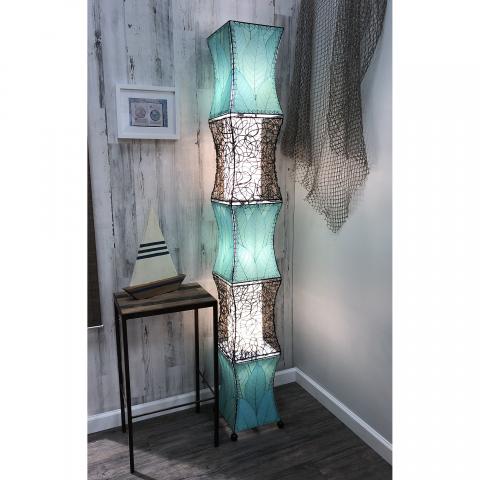 Eangee Pagoda Cocoa Leave Tall Floor Lamp