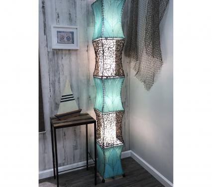 Eangee Pagoda Cocoa Leave Tall Floor Lamp