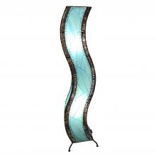 Eangee LED Large Wave Floor Lamp in Sea Blue