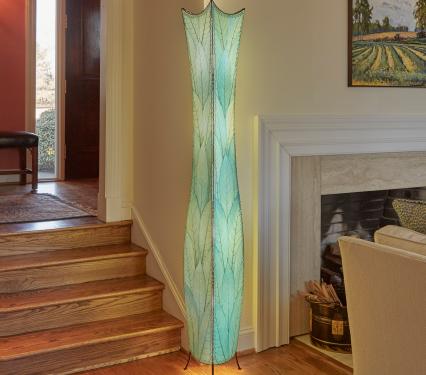 Eangee Giant Flowerbud Floor Lamp in Sea Blue