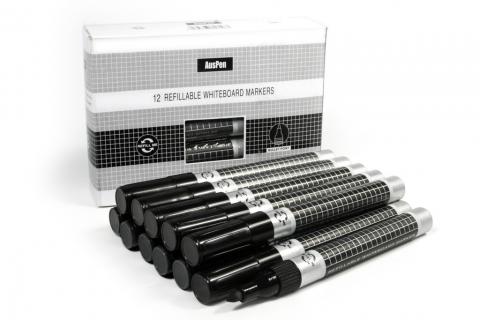 12 non-toxic black markers