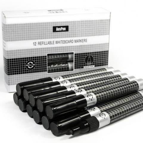 12 non-toxic black markers