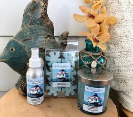 Chesapeake Bay Natural Palm Wax Eco-Friendly Candle and Candle Set