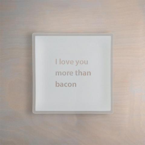Engraved Personalized Recycled Glass Plate