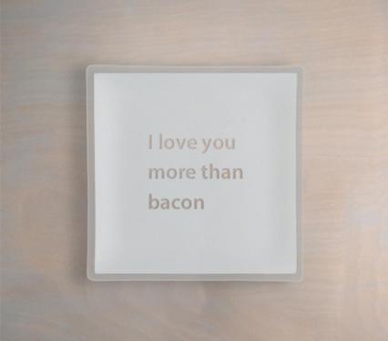 Engraved Personalized Recycled Glass Plate