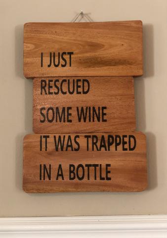 Wine Wall Decor on Reclaimed Wood