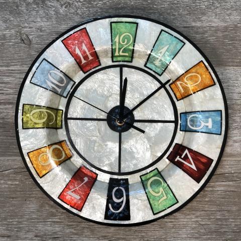 Eangee Multicolored Numbers Wall Clock
