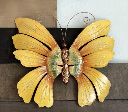 Sunflower Butterfly Wall Decor Metal Wall Art