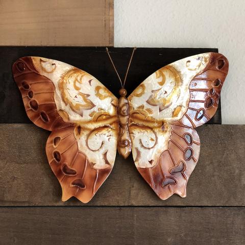 Copper Color Butterfly Metal Wall Art