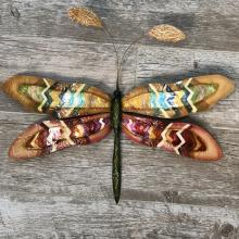 Eangee Multicolor Dragonfly Metal Wall Art
