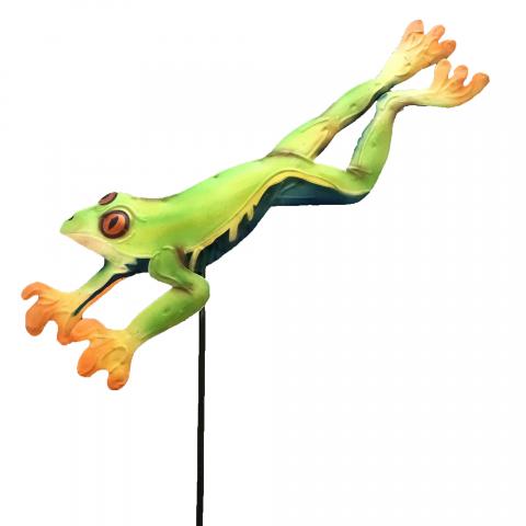 Leaping Frog Garden Stake