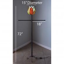 Dimensions of Lotus Tall Indoor or Outdoor Lamp