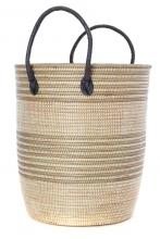 African Artisan Decorative Laundry Hamper Set of African Baskets