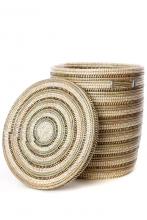 African Flat Lid Laundry Basket