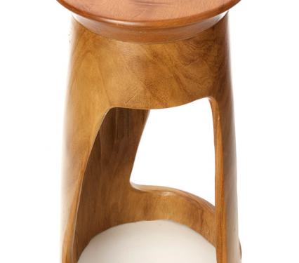 24" African Tweneboa Wood Table