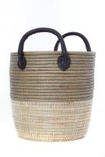 African Artisan Decorative Laundry Hamper Set of African Baskets