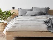 coyuchi rippled stripe organic duvet