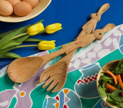 Wood Salad Server Set